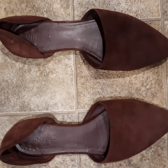 Vince Women's Nina D'Orsay Suede Flats. Made in Italy. - Picture 3 of 10